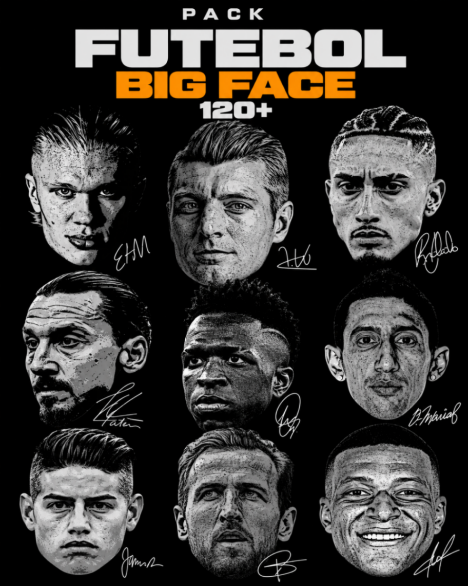 Pack Futebol Big Face 120+